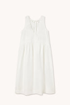 Low Back Frills Dress in Off-White