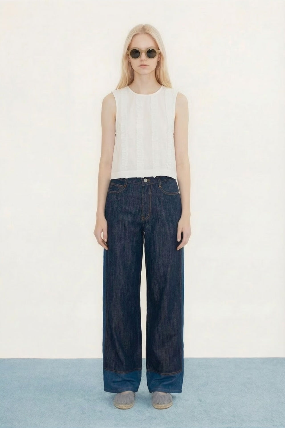 Frills Top in Off White