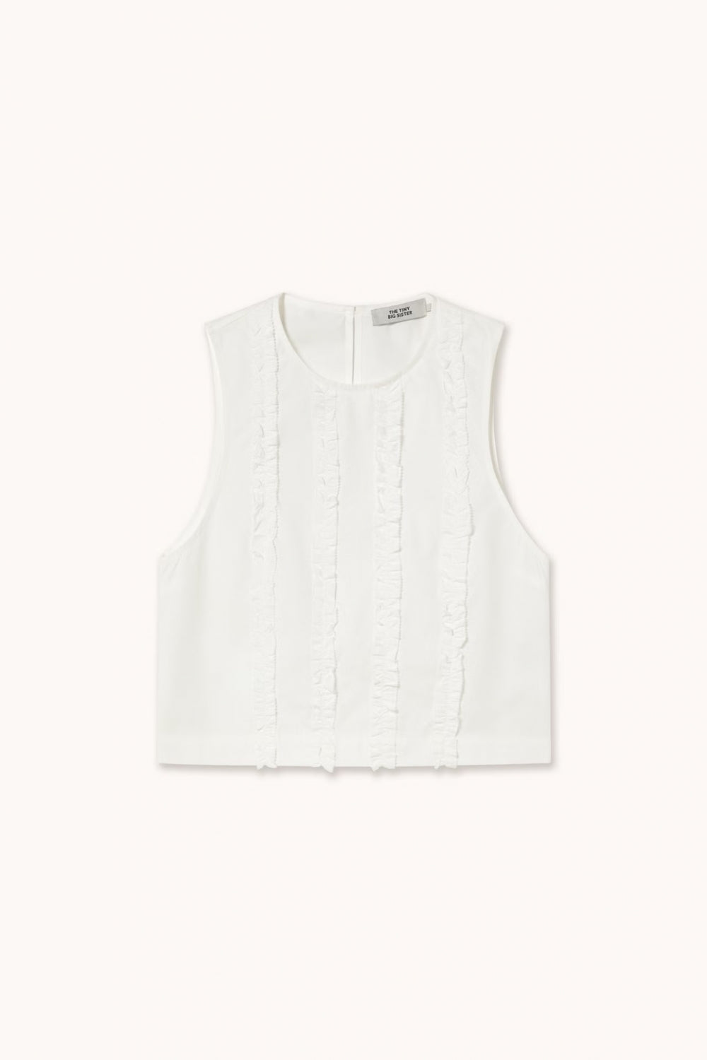 Frills Top in Off White