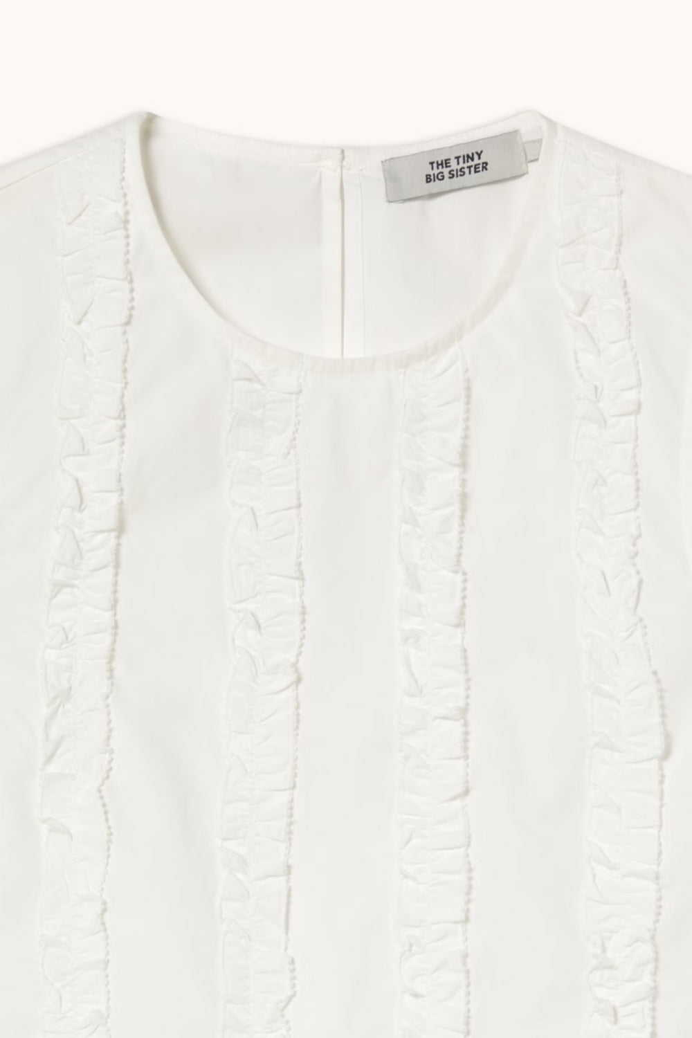 Frills Top in Off White
