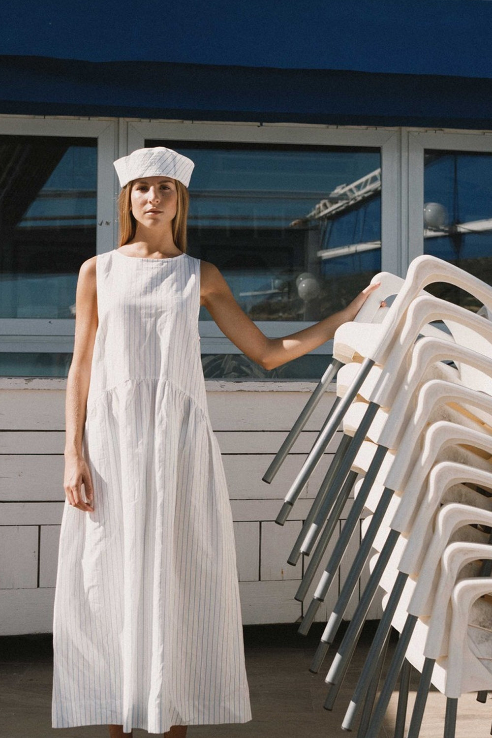 Low Backed Striped Dress