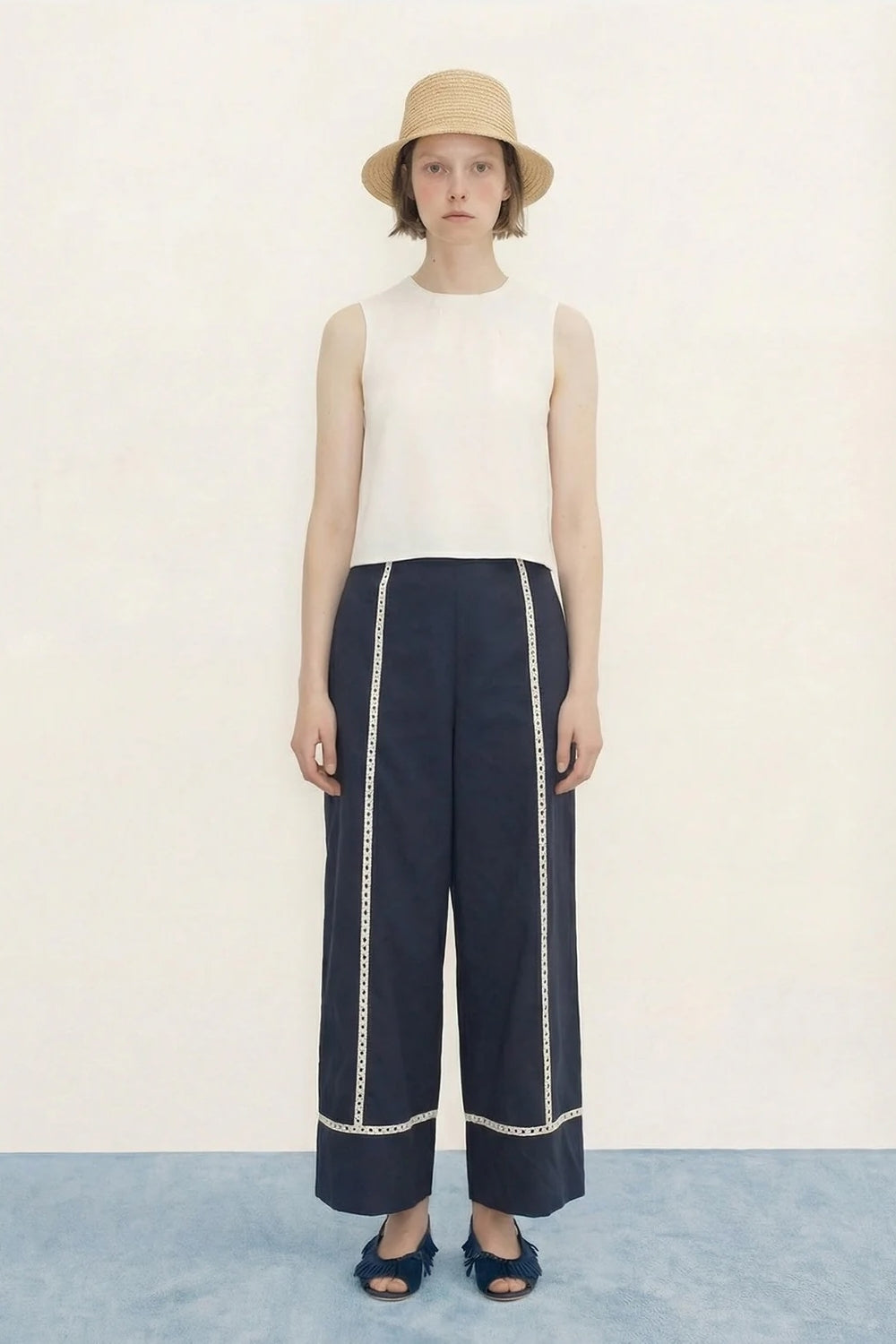 Wide Pants in Navy