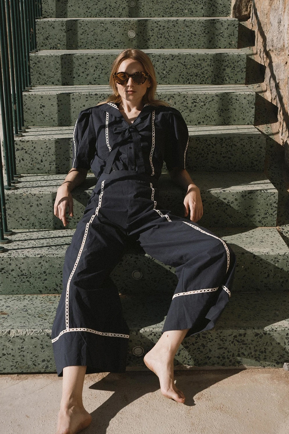 Wide Pants in Navy