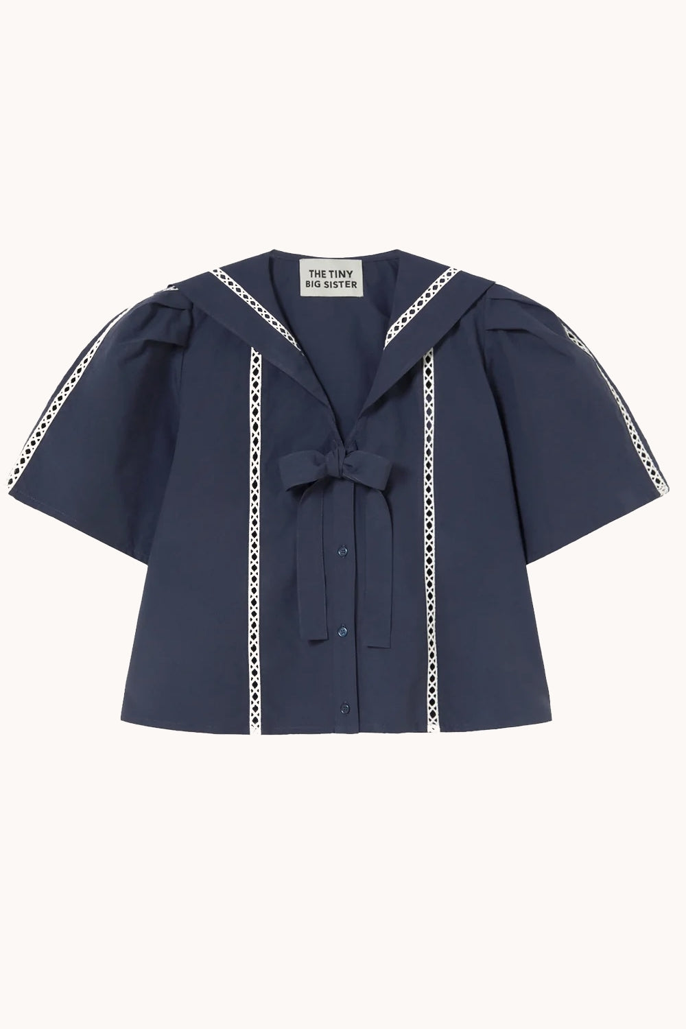Sailor Neck Blouse in Navy