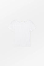 Anna Cap Sleeve Tee in Optic White