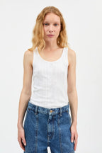 Anna Tank Top in Optic White