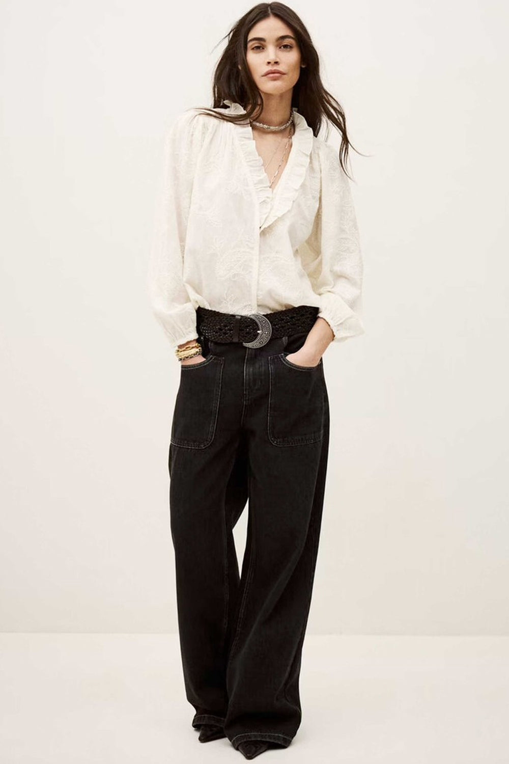 Petty Long Sleeve Shirt in Ecru
