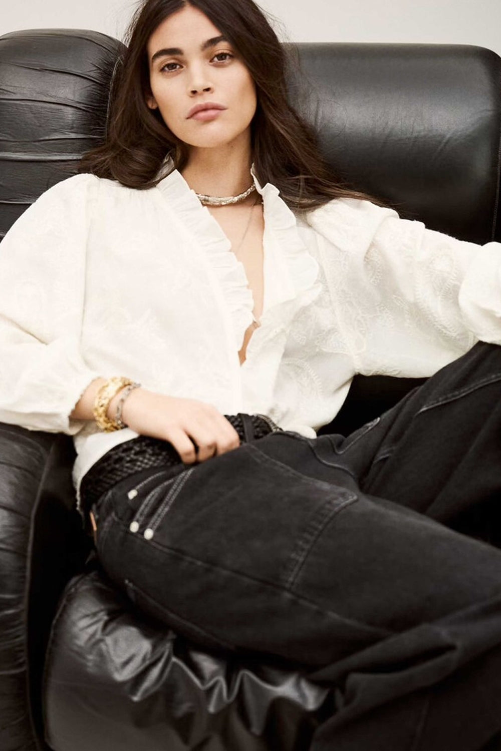 Petty Long Sleeve Shirt in Ecru