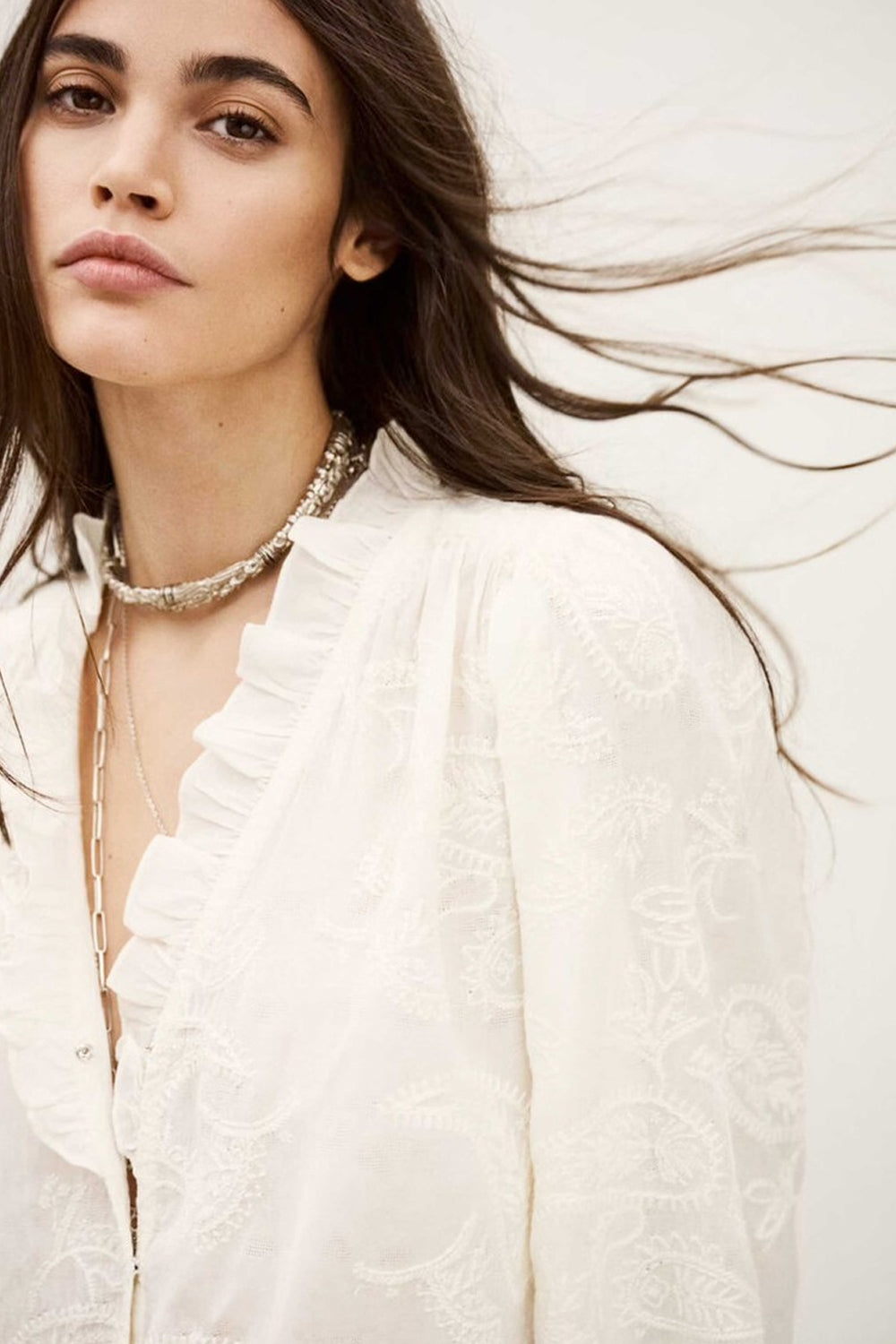 Petty Long Sleeve Shirt in Ecru