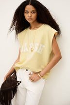 Beata Short Sleeve Sweat in Jaune