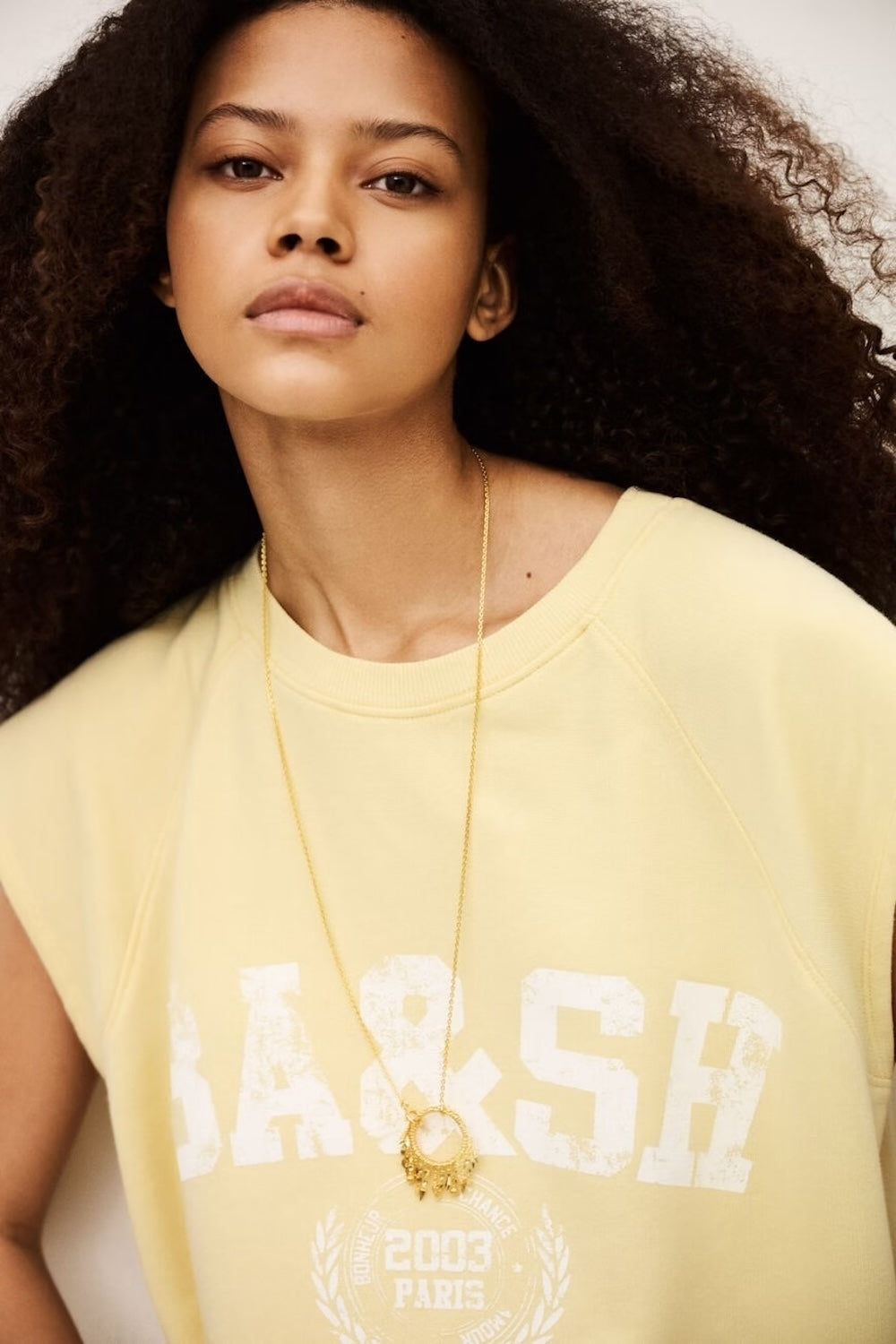 Beata Short Sleeve Sweat in Jaune