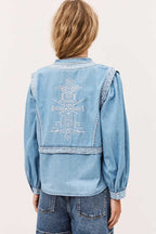 Laura Long Sleeve Shirt in Light Used Blue