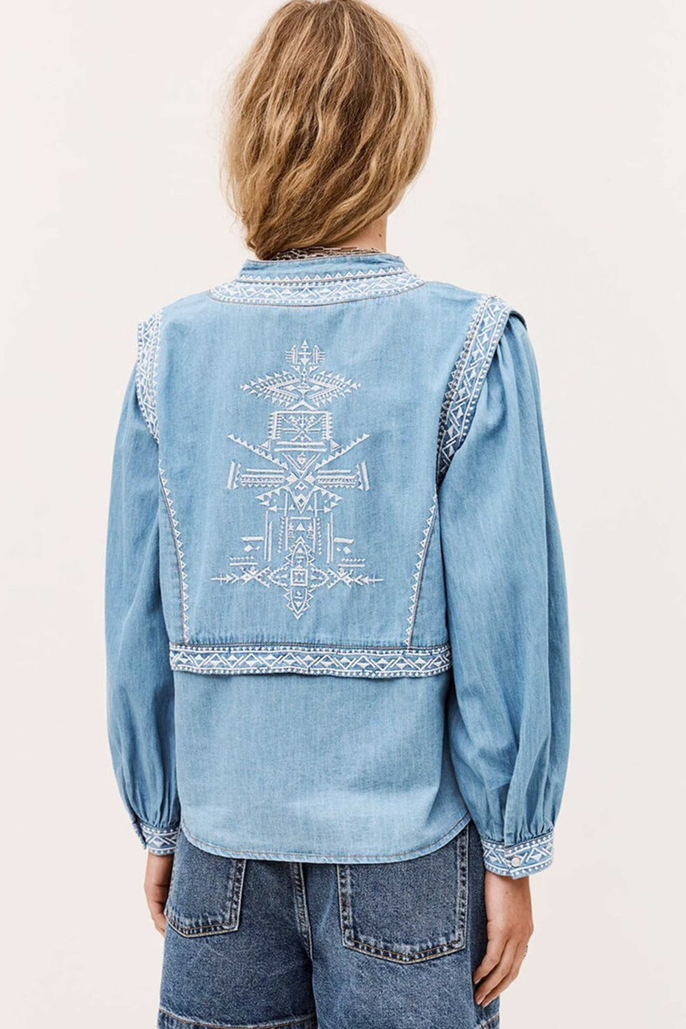 Laura Long Sleeve Shirt in Light Used Blue