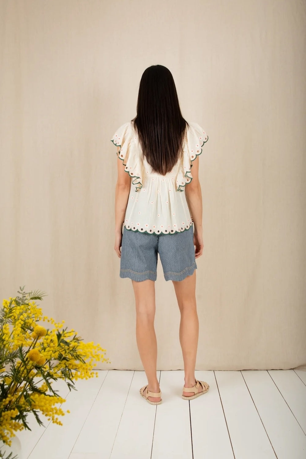Darcy Top in Ecru Multi