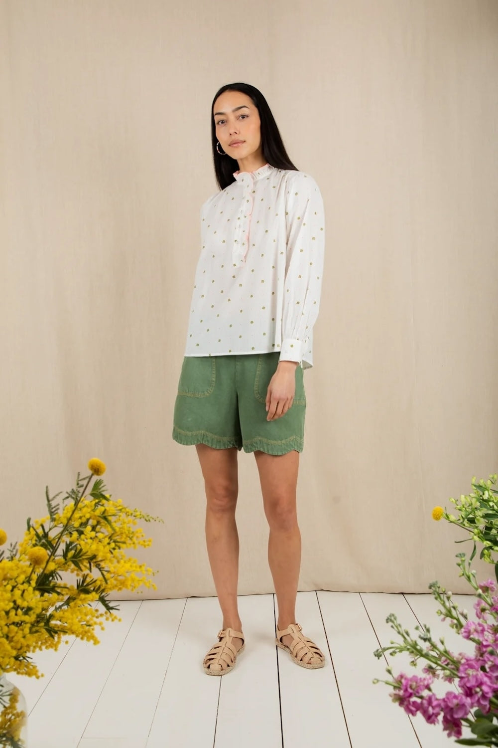 Anais Shirt in Neon Clover