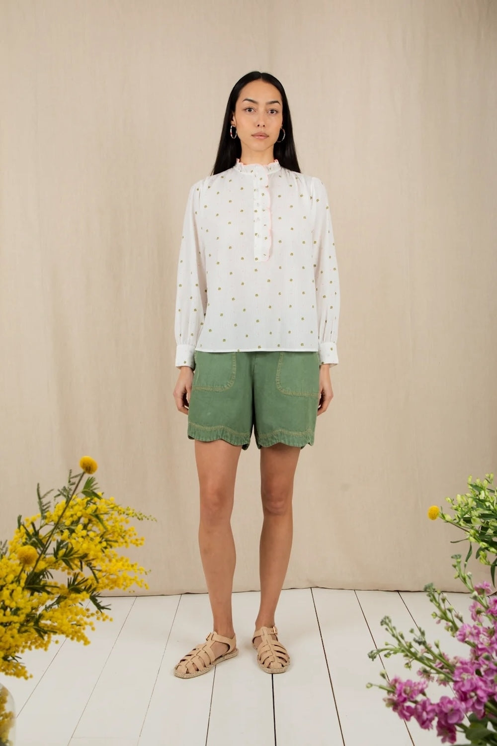 Anais Shirt in Neon Clover