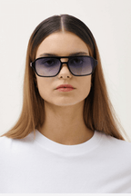 Burt Sunglasses in Gradient Blue Black