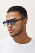 Burt Sunglasses in Gradient Blue Black