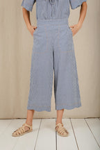 Aide Trouser in Navy Gingham