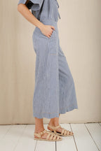Aide Trouser in Navy Gingham