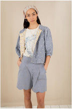 Mary Short in Navy Gingham