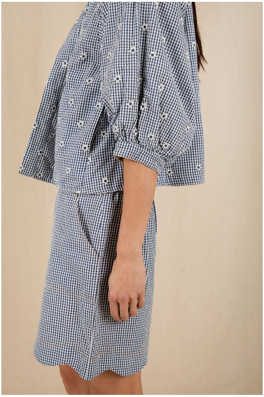 Mary Short in Navy Gingham