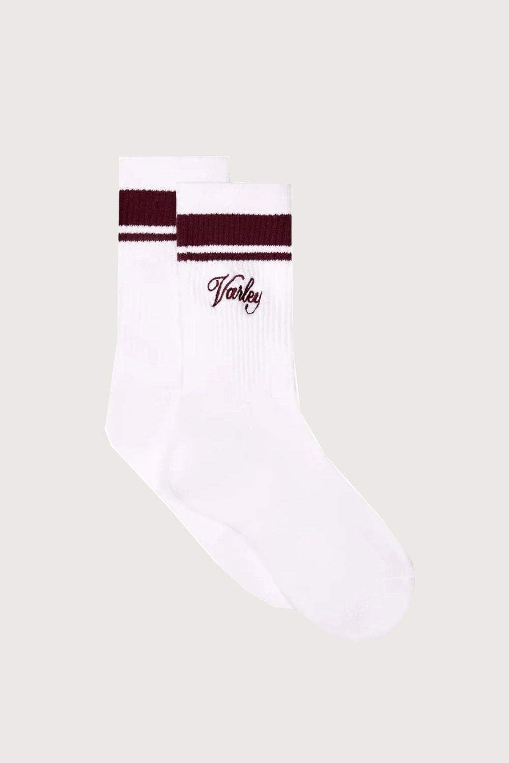 Lamar Club Stripe Sock in White/Port