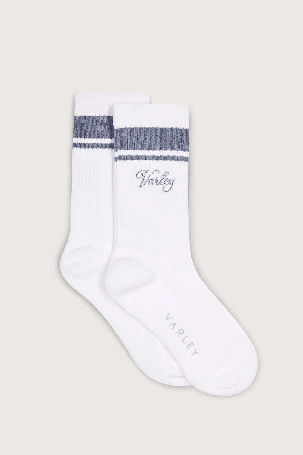 Lamar Club Stripe Sock in White/Ash Blue