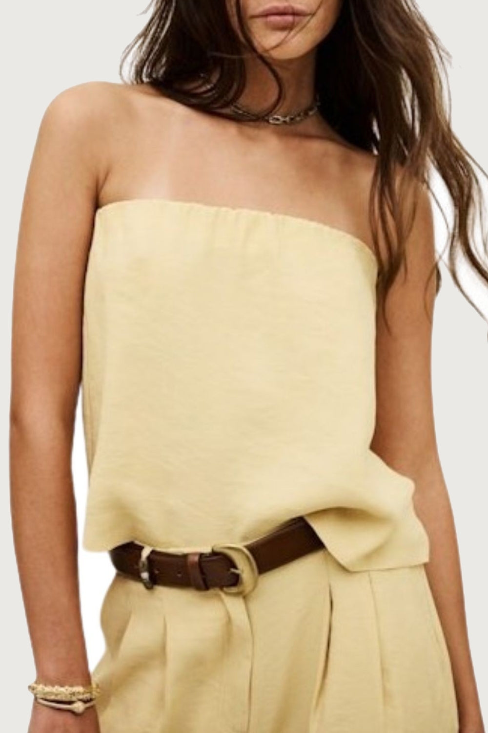 Deborah Sleeveless Top in Paille