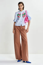 Jaiden Embellished Shirt in Blue