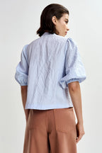 Jaiden Embellished Shirt in Blue