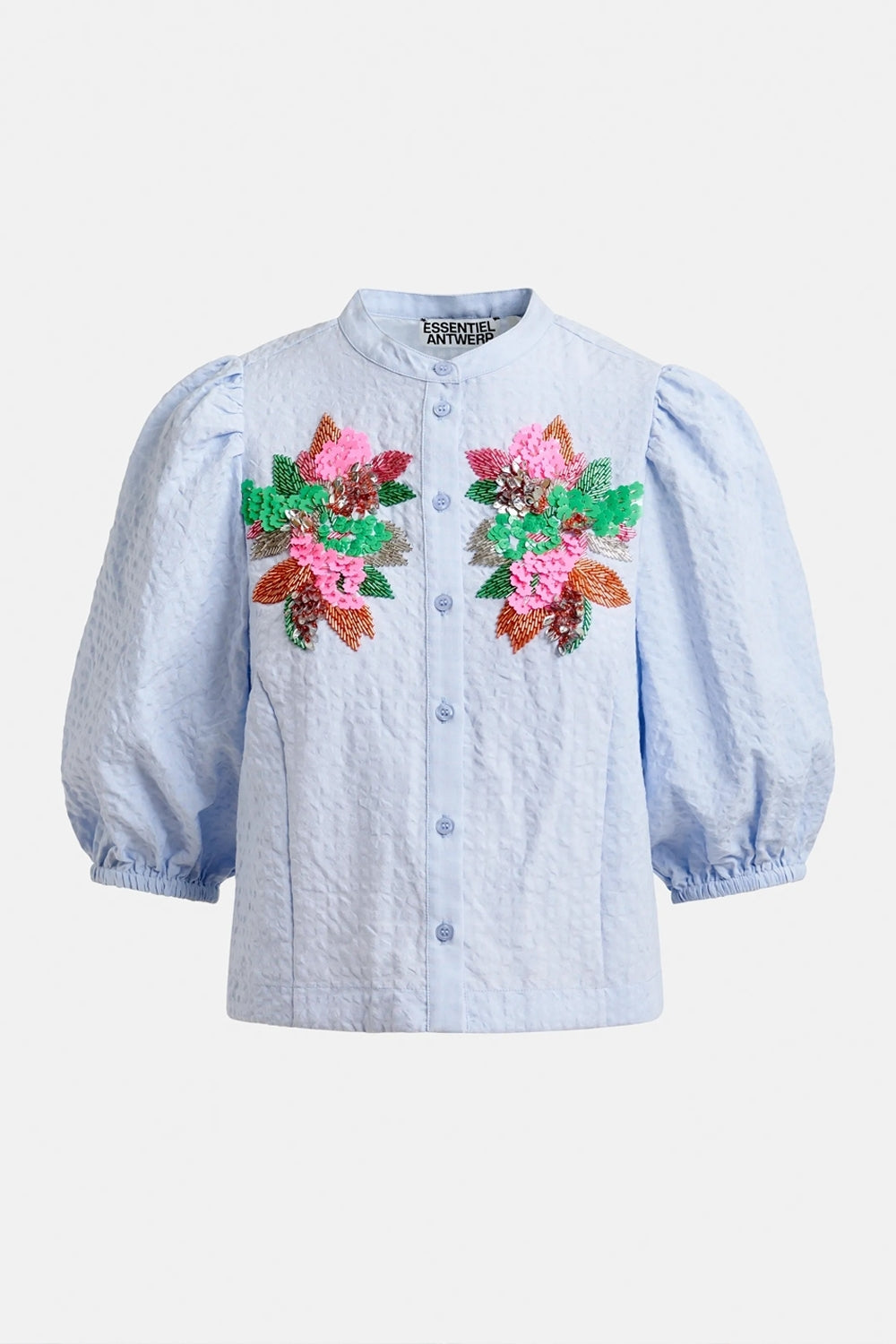 Jaiden Embellished Shirt in Blue