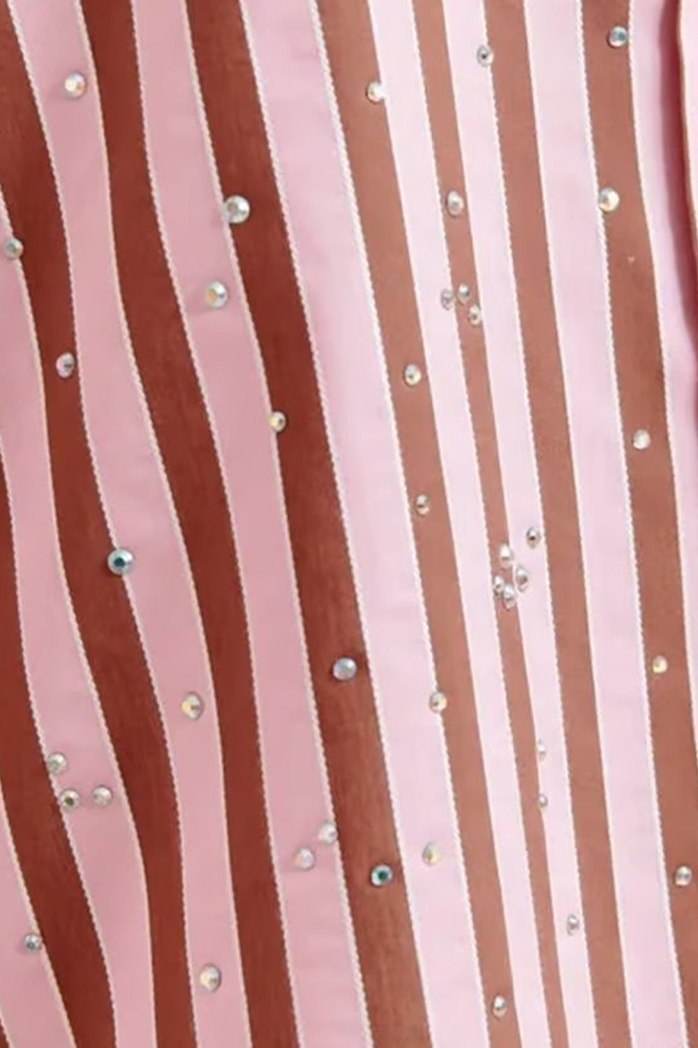Jelief Rhinestone Shirt in Brown/Pink