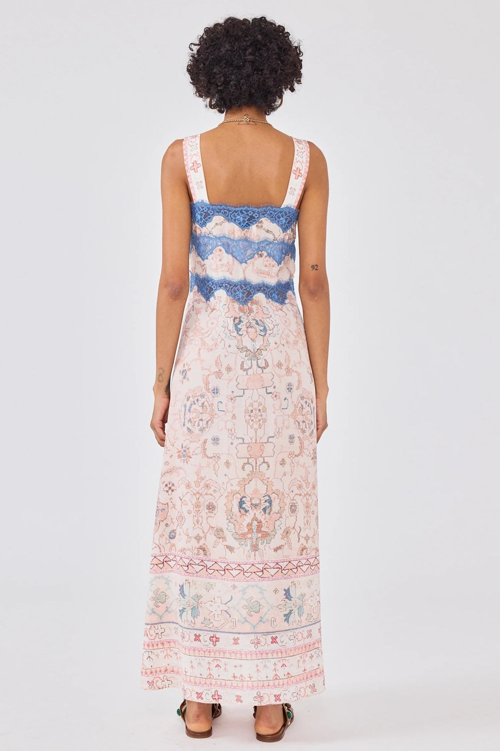 Desert Loom Silk Dress in Pink