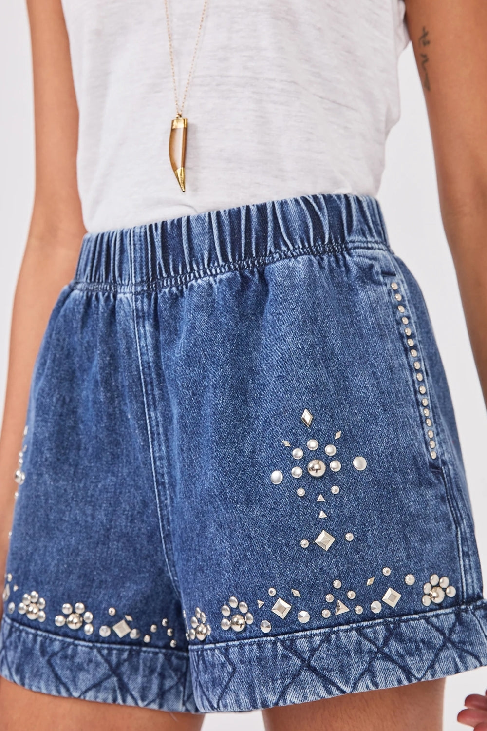 Cyndi Shorts in Indigo Denim