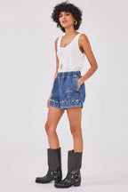 Cyndi Shorts in Indigo Denim
