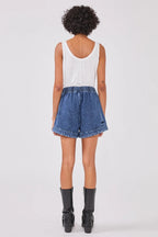 Cyndi Shorts in Indigo Denim