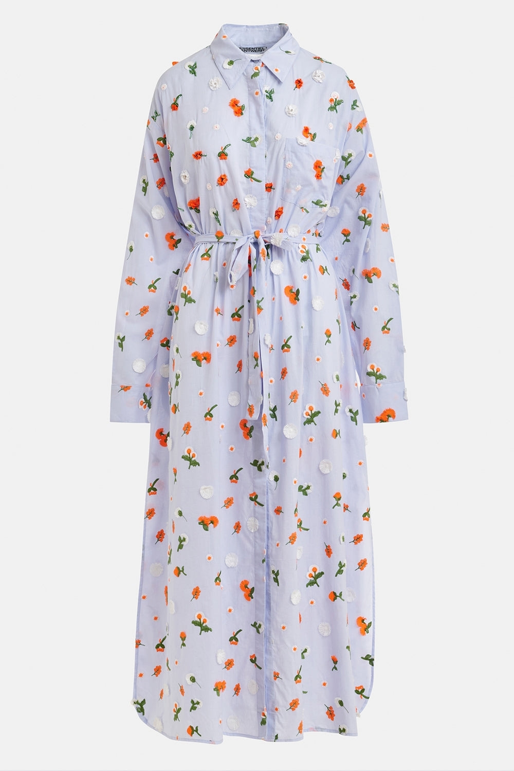 Jamanna Embroidered Maxi Dress in Blue