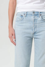 90s Crop Mid Rise Loose Straight Jean in Distraction
