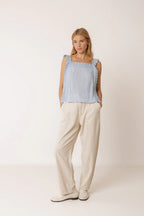 Strappy Lace Top in Sky