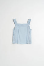 Strappy Lace Top in Sky