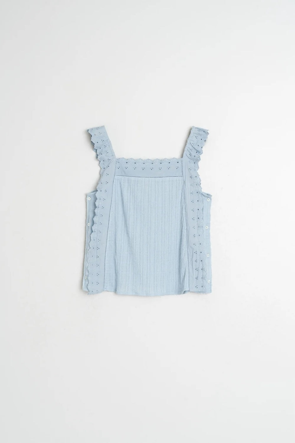 Strappy Lace Top in Sky