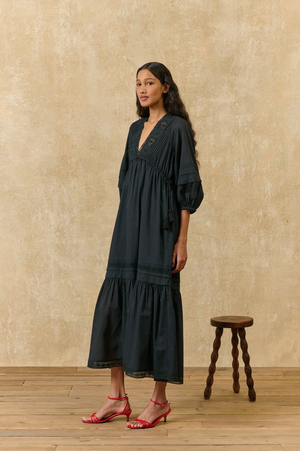 Bali Cotton Dress in Black