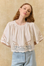 Louvia Blouse in Off White