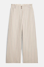 Abuela Trousers in Navy Purple Stripes
