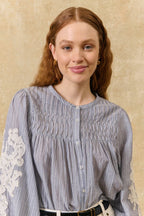 Jally Shirt in Blue Coast Stripes