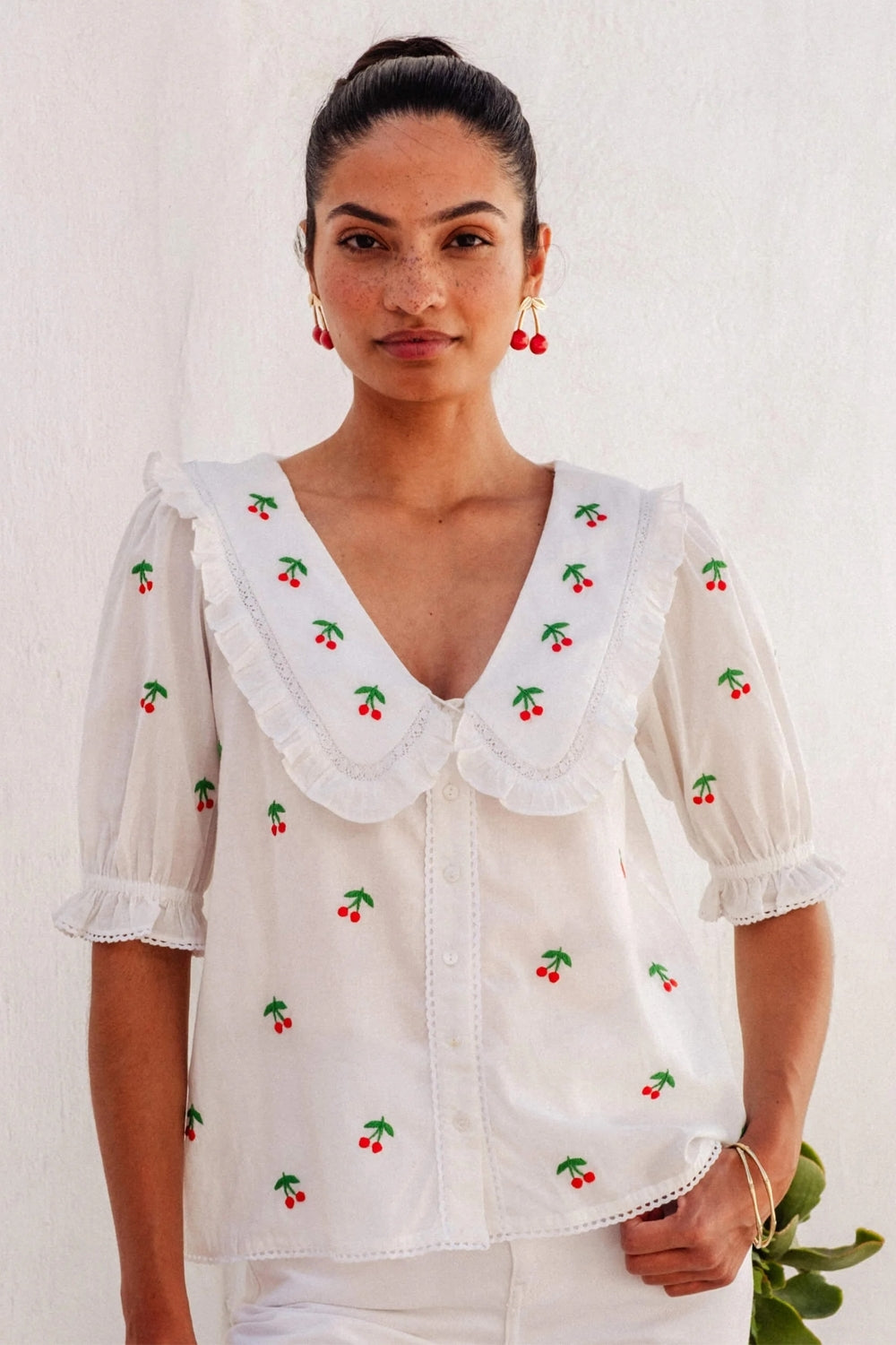 Ava Blouse in Cherrylicious