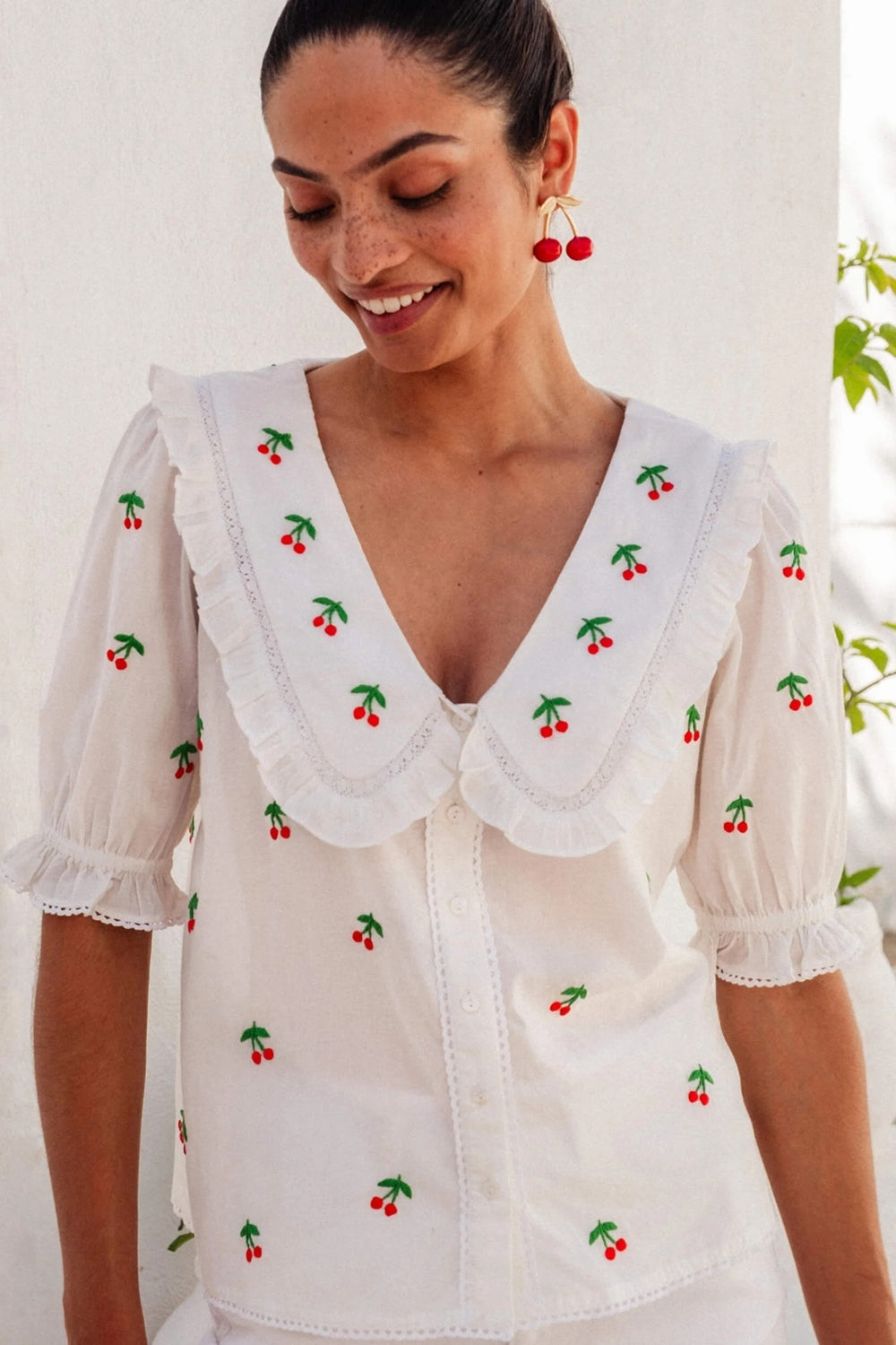 Ava Blouse in Cherrylicious