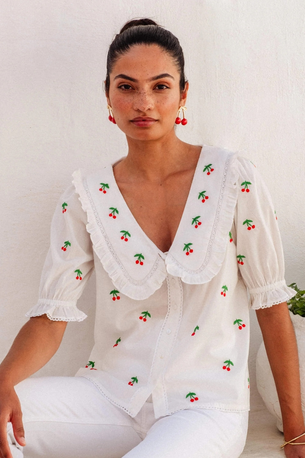 Ava Blouse in Cherrylicious