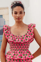 Susie Top in Marigold Blush